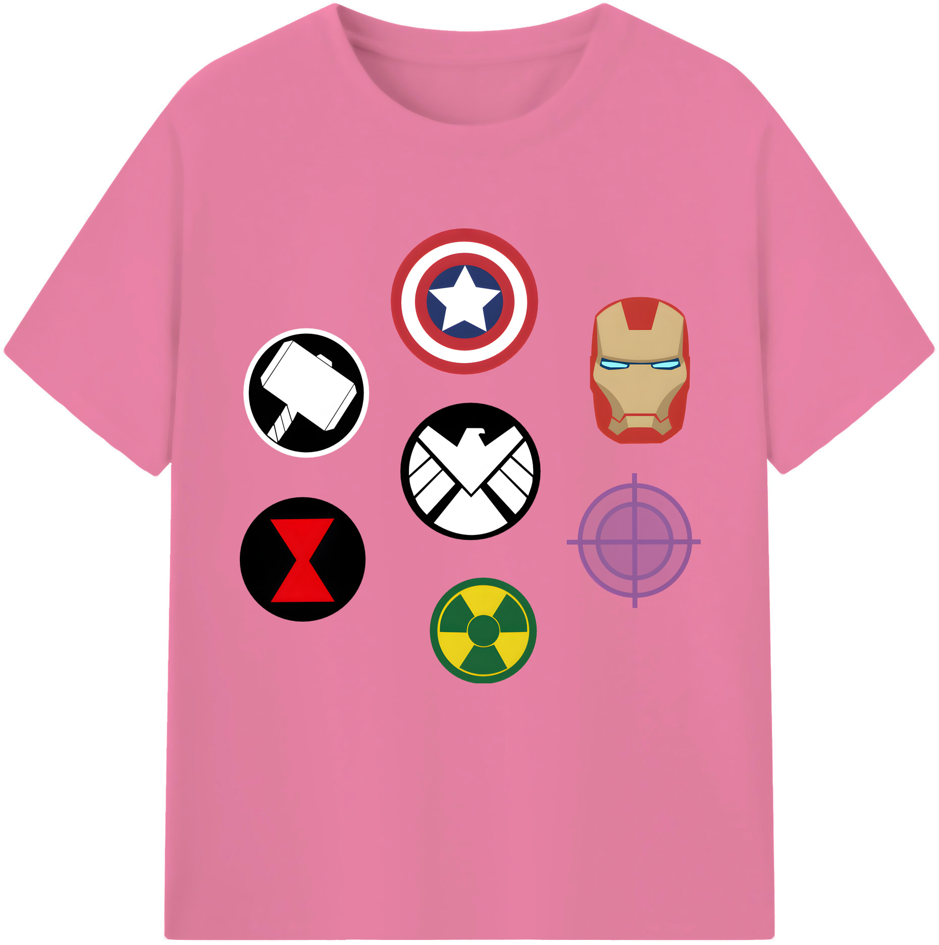 （画像用） アベンジャーズ The Avengers 綿100％半袖Tシャツ（フロントプリント）